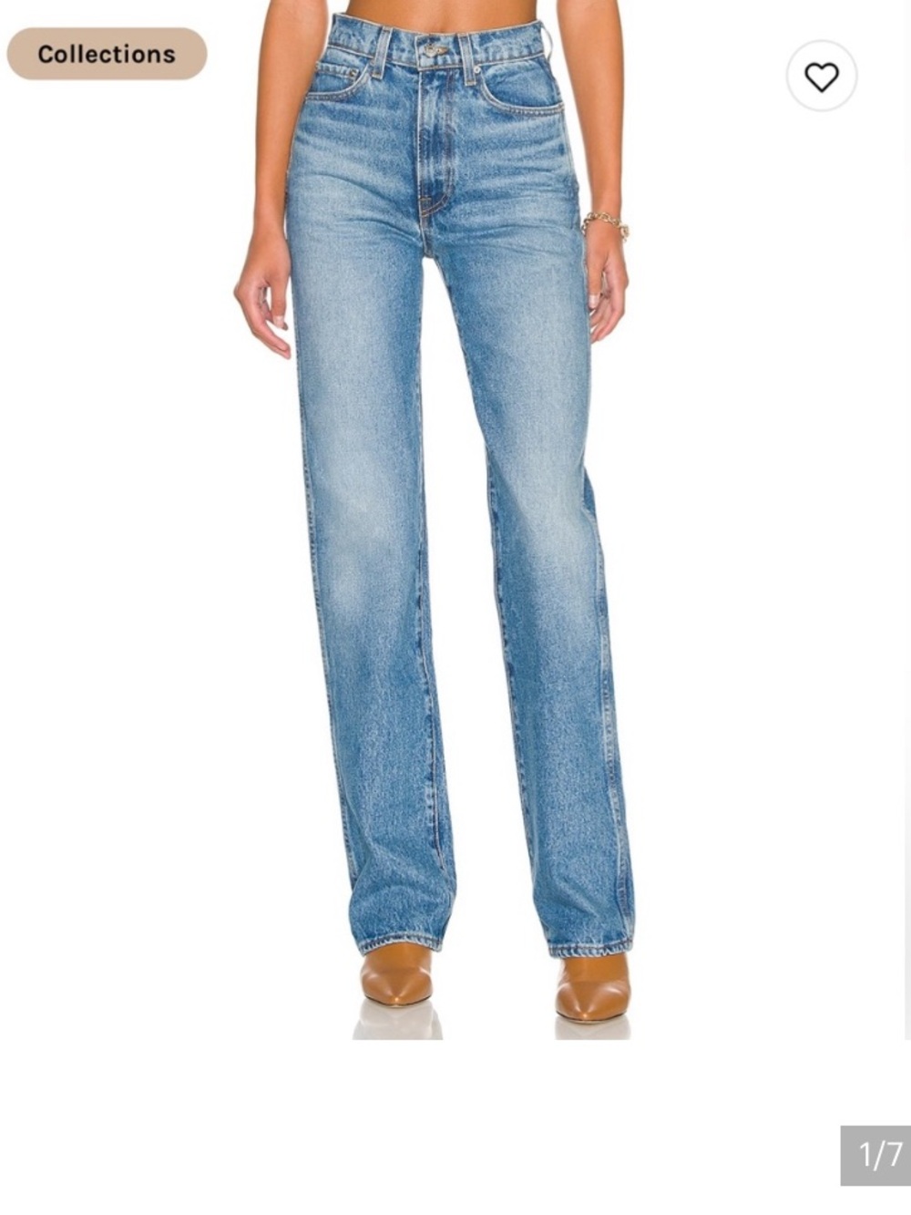 Grlfrnd The Sara Super High Rise Slim Straight Jeans. Size : 29